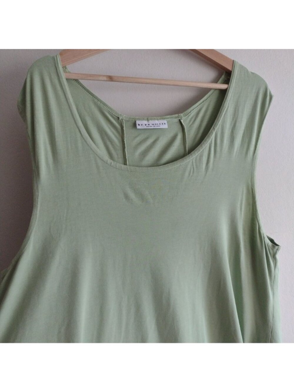 Bryn Walker Lime Green Relaxed Fit Tunic Bamboo Cotton Blend Top - Picture 5 of 10